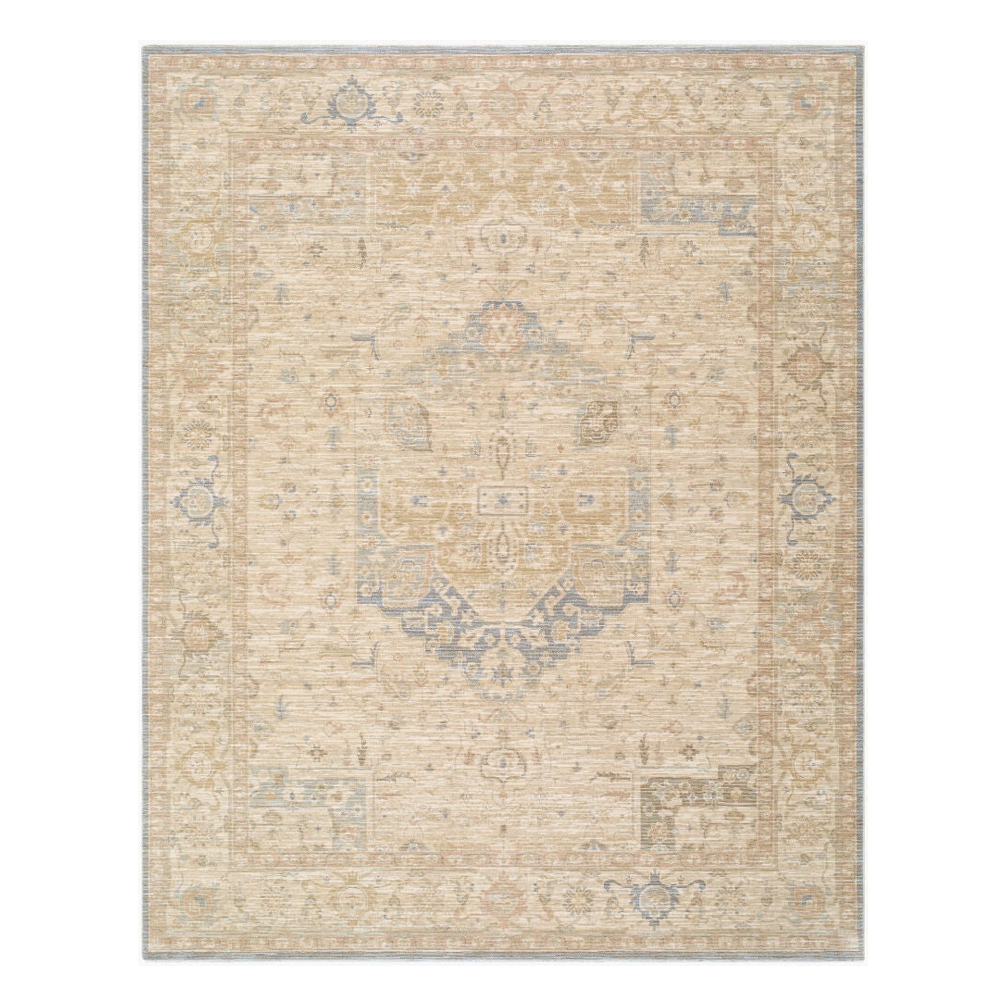 Ladik Brown/Pale Blue Machine Woven Rug LDK-2309 - 9'10" x 13'3"