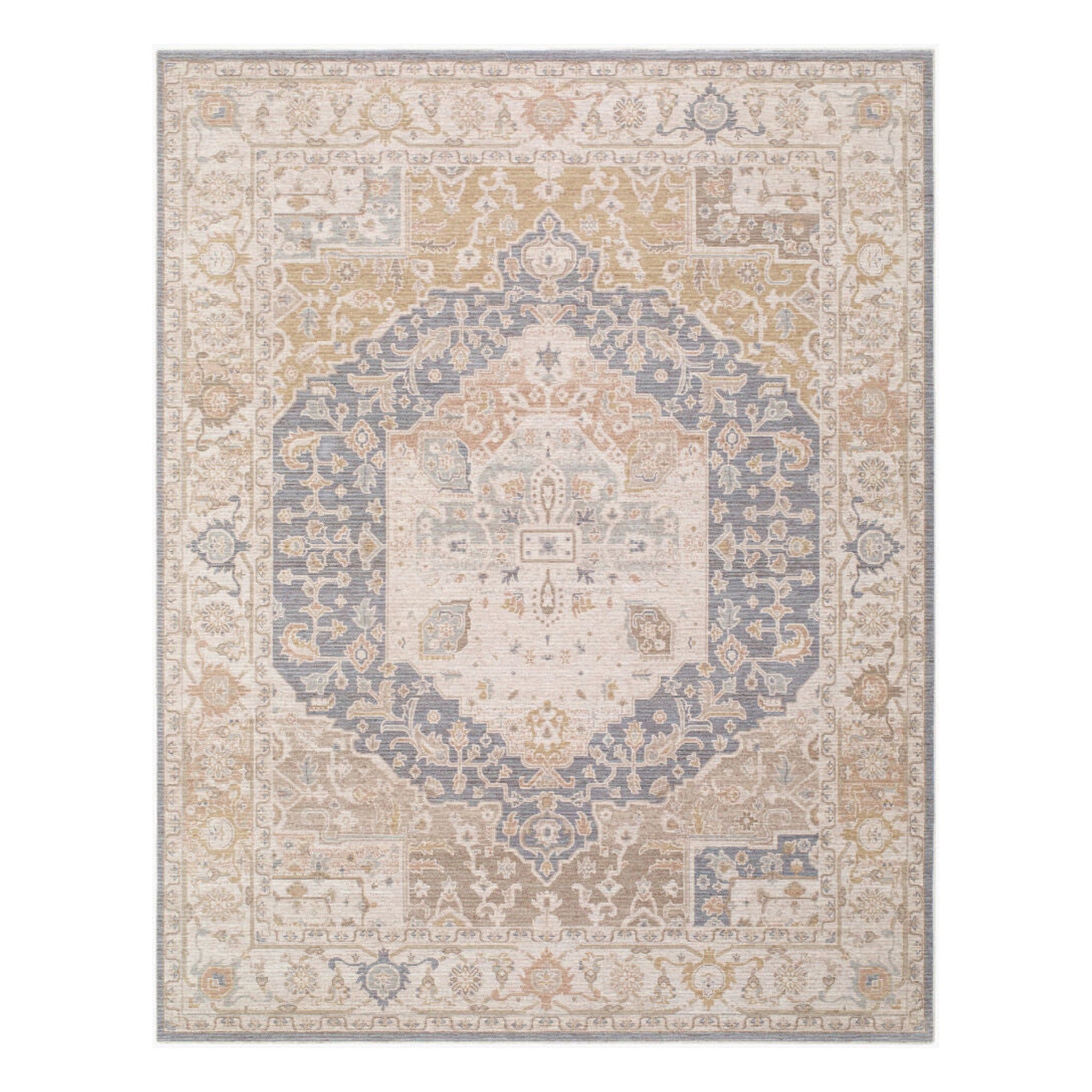 Ladik Brown/Pale Blue Machine Woven Rug LDK-2310 - 9'10" x 13'3"