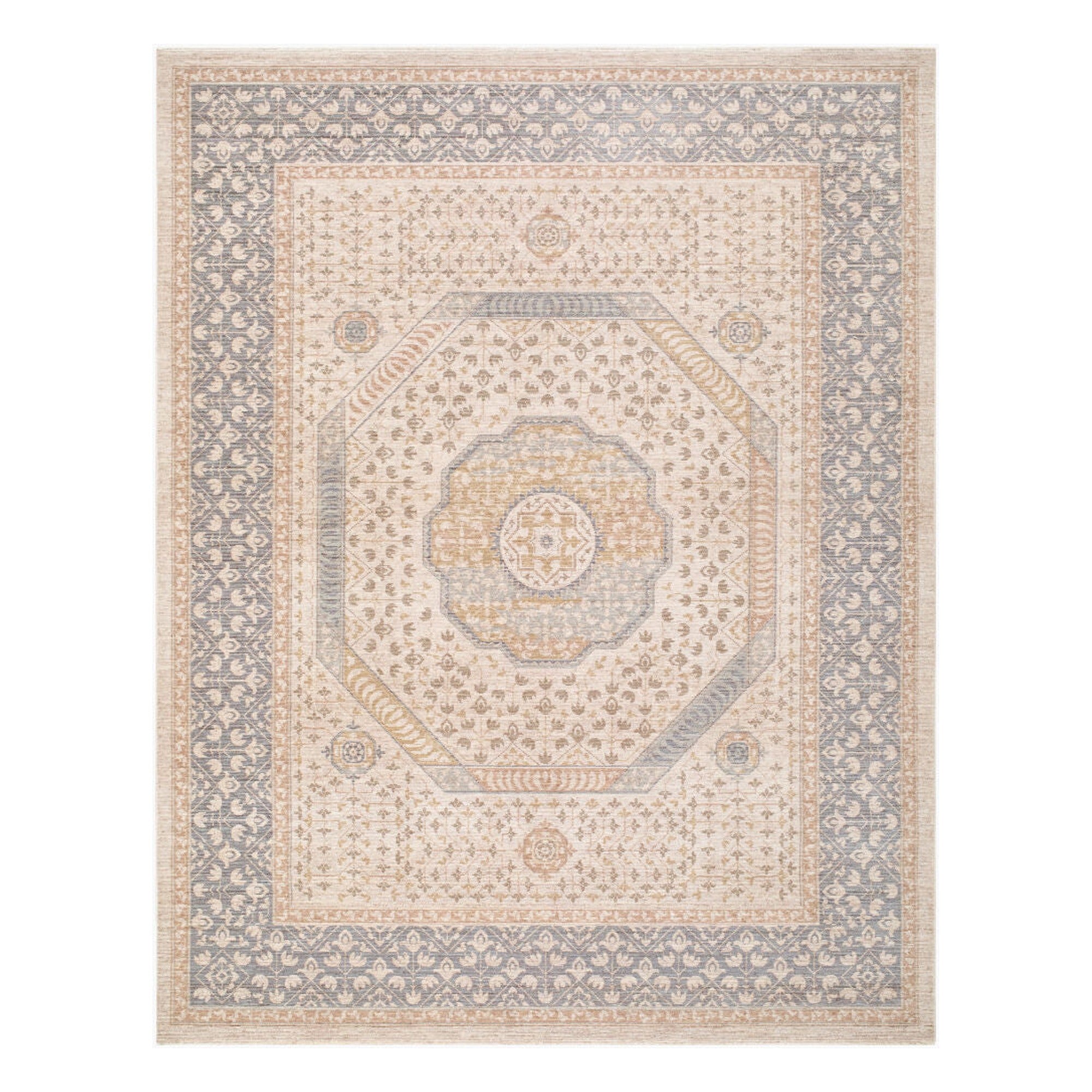 Ladik Brown/Pale Blue Machine Woven Rug LDK-2311 - 9'10" x 13'3"
