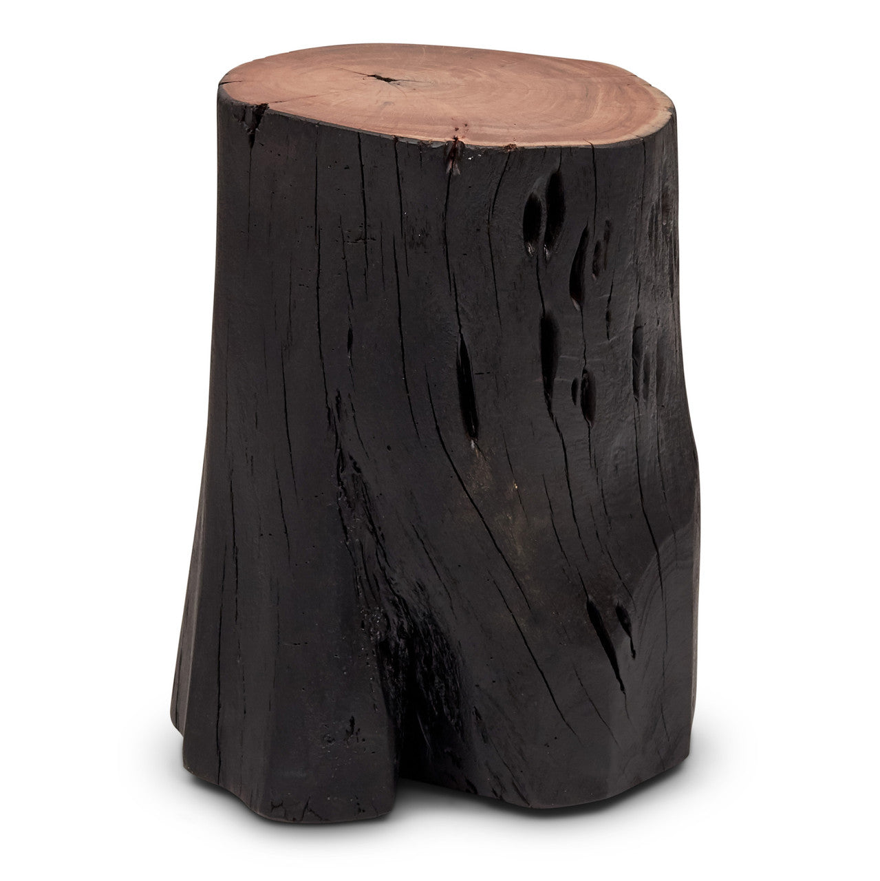 Brooks - Solid Wood Stump - Ebonized