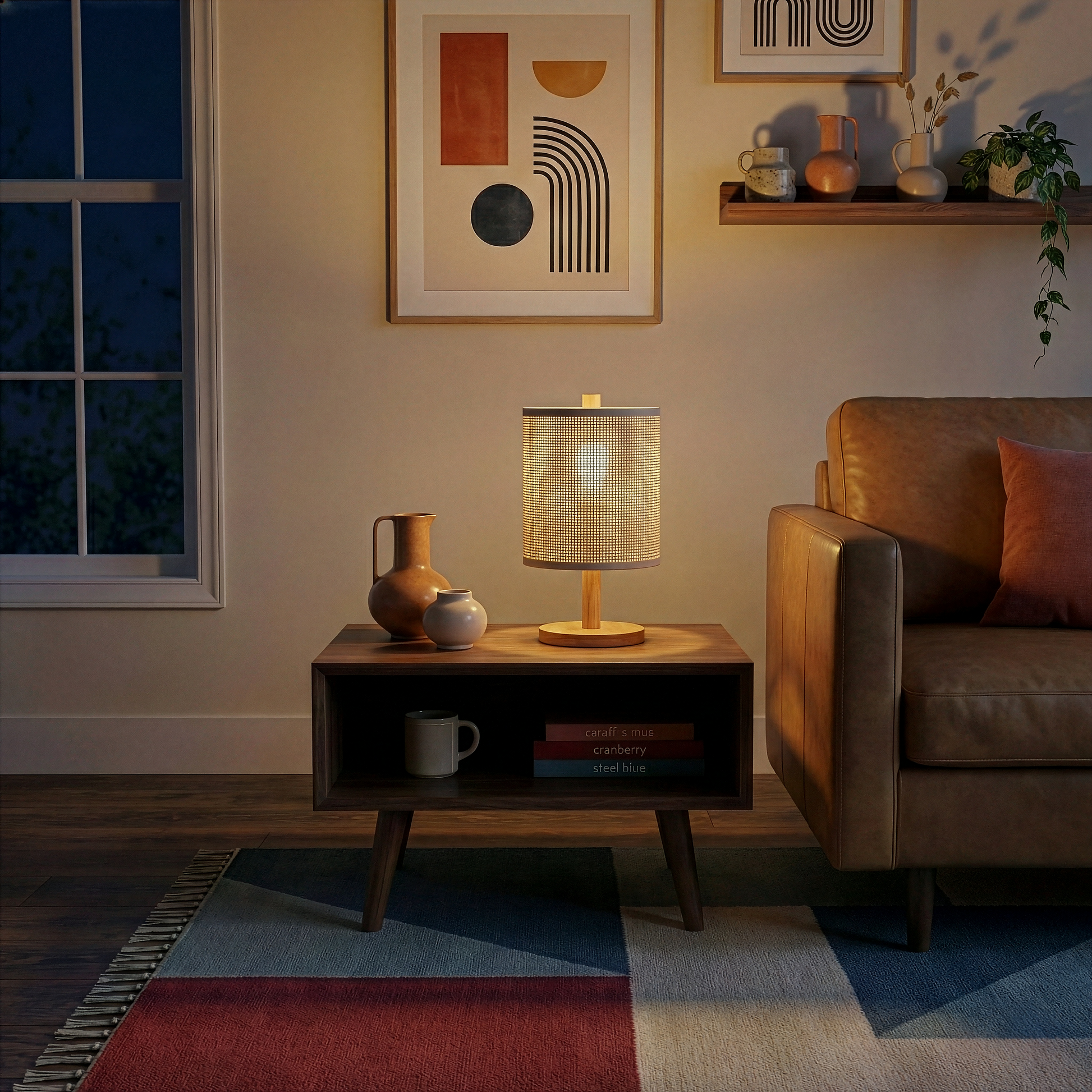 Levio Table Lamp | Natural Oak and Handwoven Linen Shade