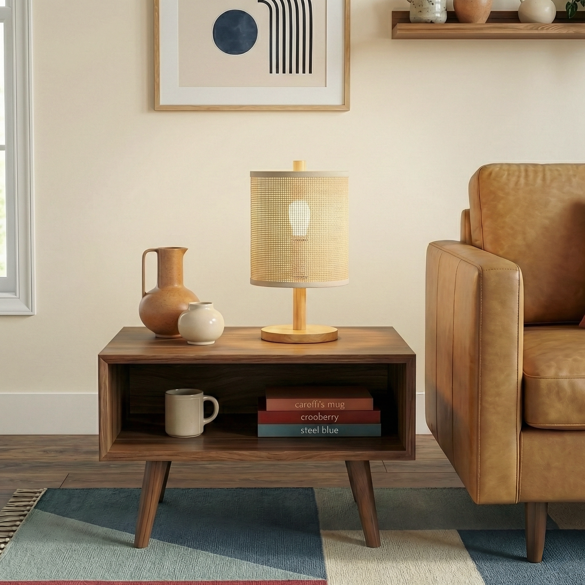 Levio Table Lamp | Natural Oak and Handwoven Linen Shade