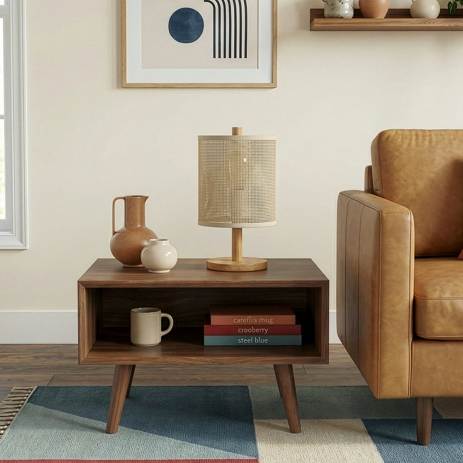 Levio Table Lamp | Natural Oak and Handwoven Linen Shade