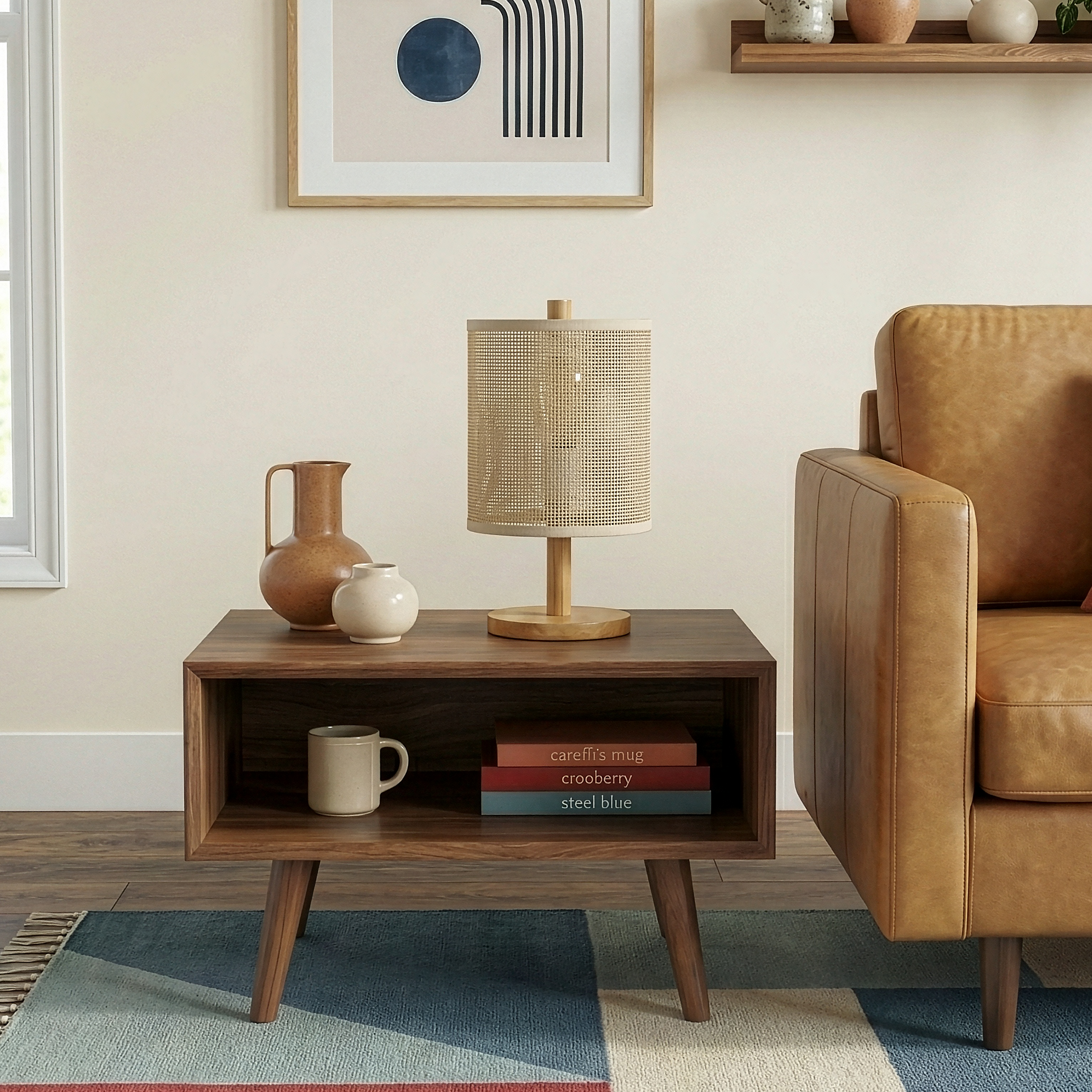 Levio Table Lamp | Natural Oak and Handwoven Linen Shade