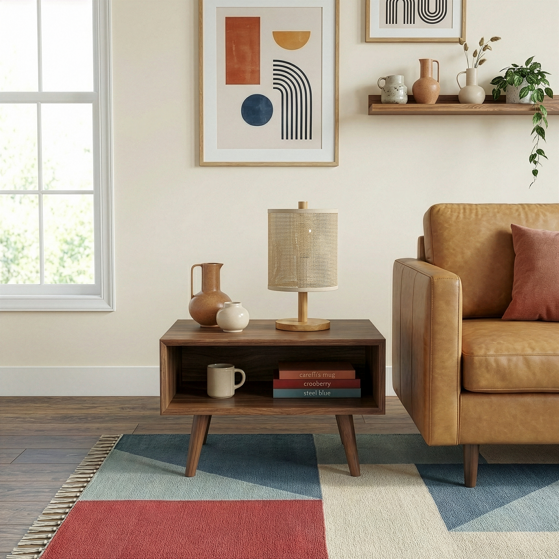 Levio Table Lamp | Natural Oak and Handwoven Linen Shade