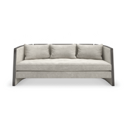 Cut Away Sofa Brushed Gold 78" by Caracole