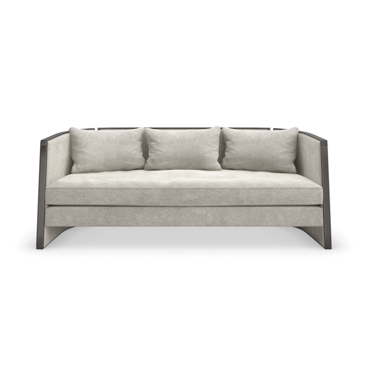 Cut Away Sofa Brushed Gold 78" by Caracole
