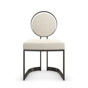La Lune Chocolate Bronze Matte Dining Chair 20" by Caracole