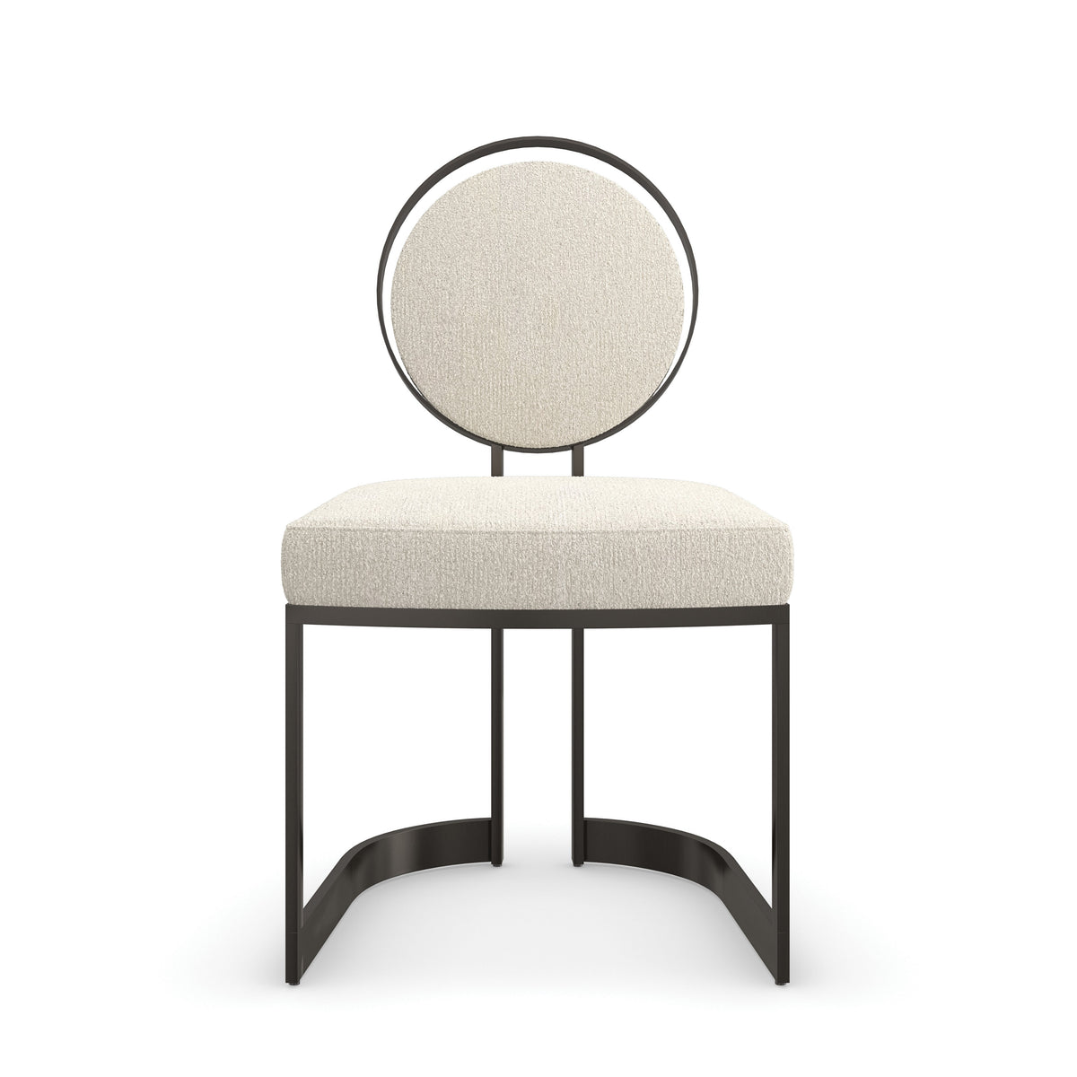 La Lune Chocolate Bronze Matte Dining Chair 20" by Caracole