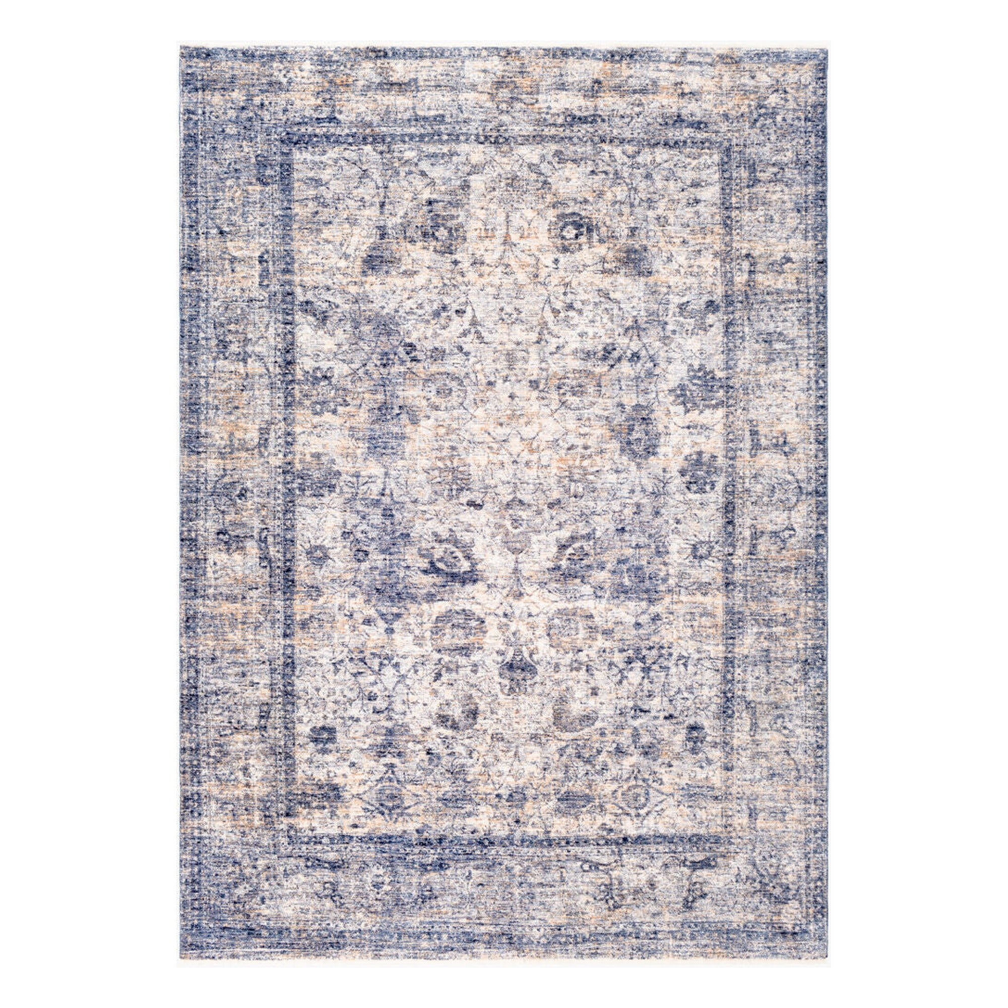 Lincoln Denim/White Machine Woven Rug LIC-2302 - 3'3" x 10'