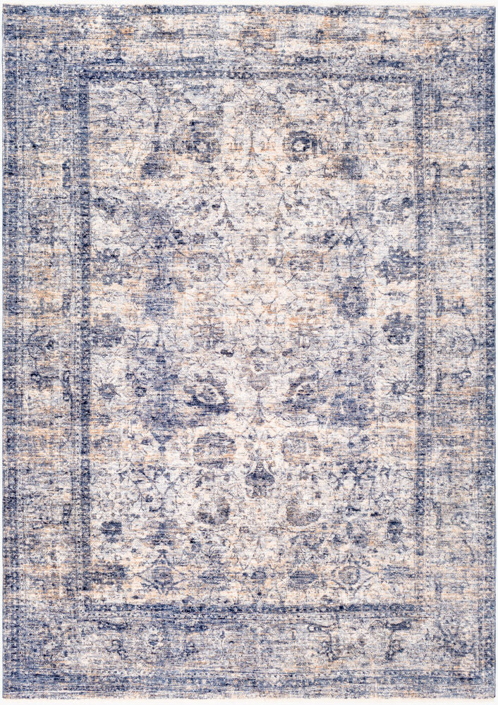 Lincoln Denim/White Machine Woven Rug LIC-2302 - 3'3" x 10'