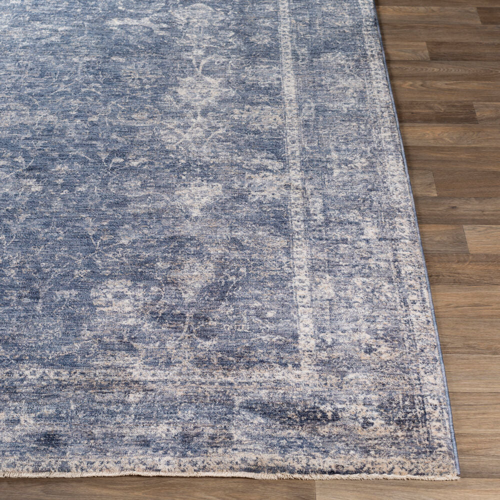 Lincoln Denim/White Machine Woven Rug LIC-2303 - front