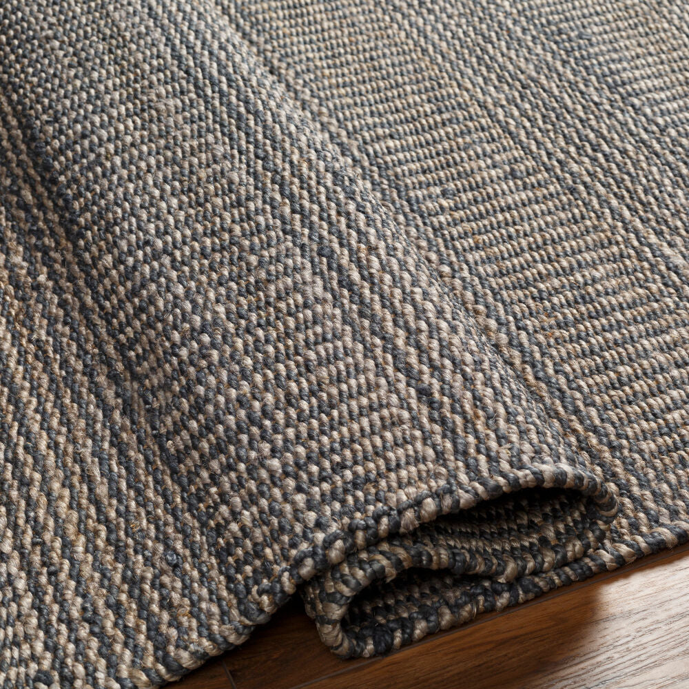 Lima Dark Blue/Navy Handmade Rug - fold