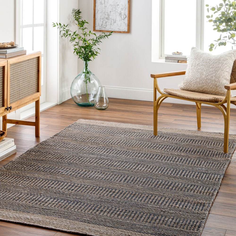 Lima Dark Blue/Navy Handmade Rug - roomscene