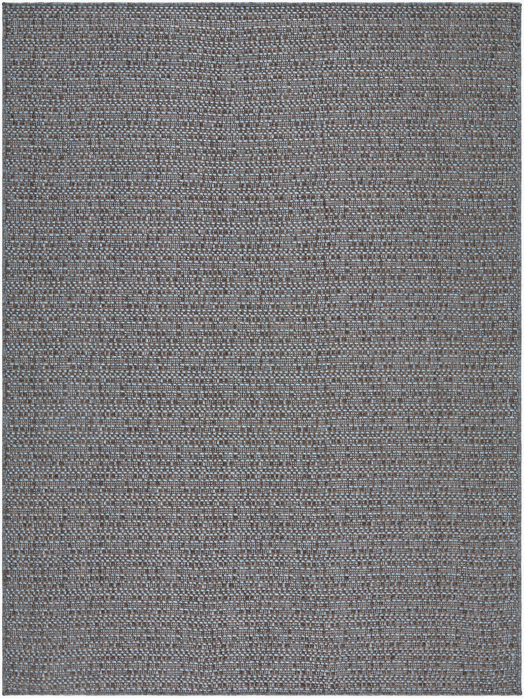 Lumina Dark Brown/Sky Blue Machine Woven Rug - 1'11" x 2'11"