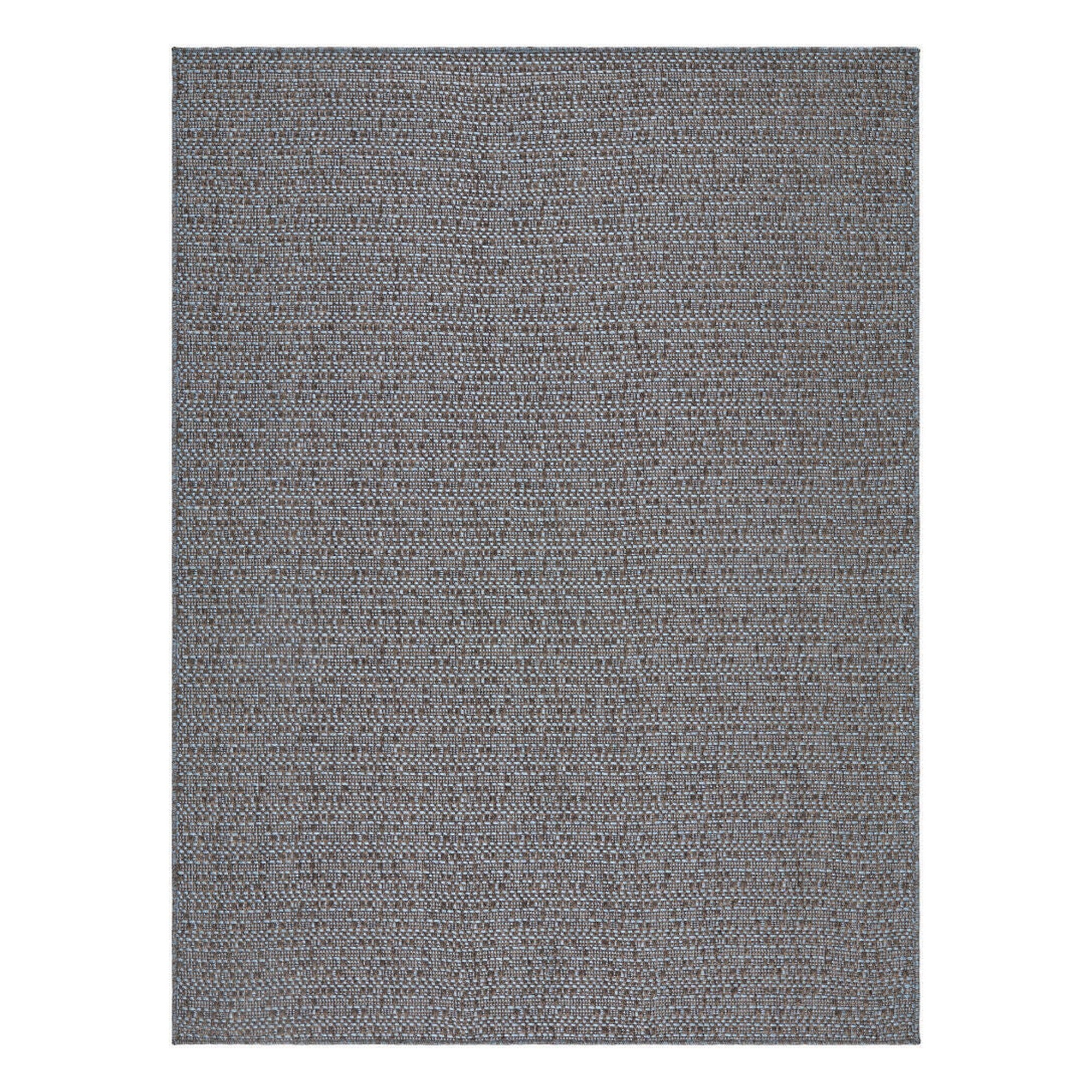 Lumina Dark Brown/Sky Blue Machine Woven Rug - 1'11" x 2'11"