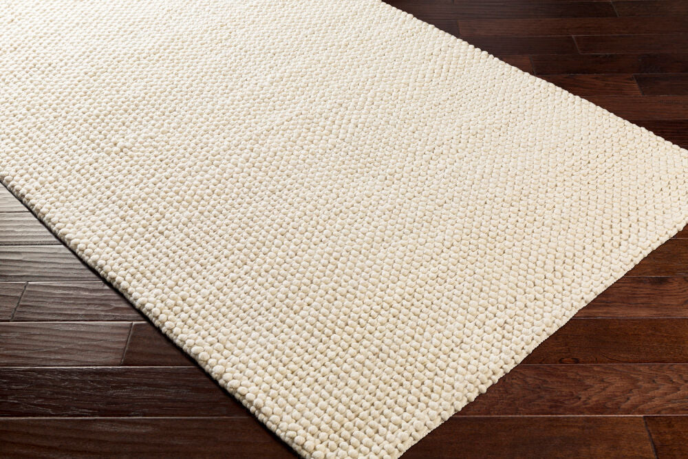 Lucerne Cream Handmade Rug - corner