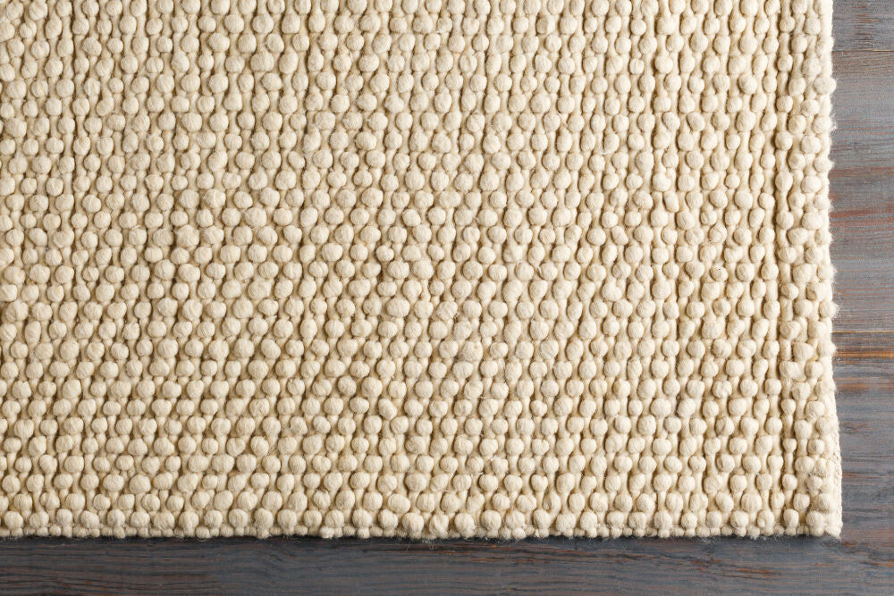 Lucerne Cream Handmade Rug - overhead