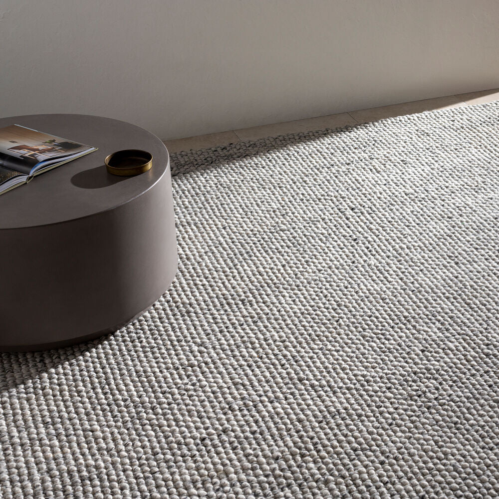 Lucerne Charcoal/Ivory Handmade Rug - styleshot
