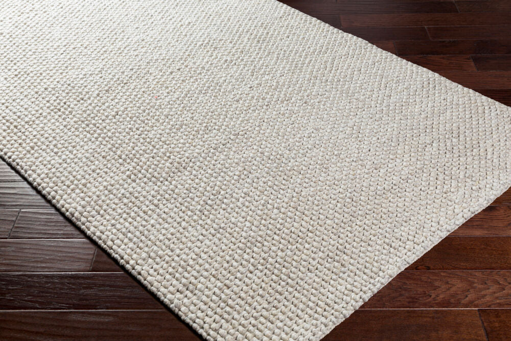 Lucerne Light Gray Handmade Rug - corner