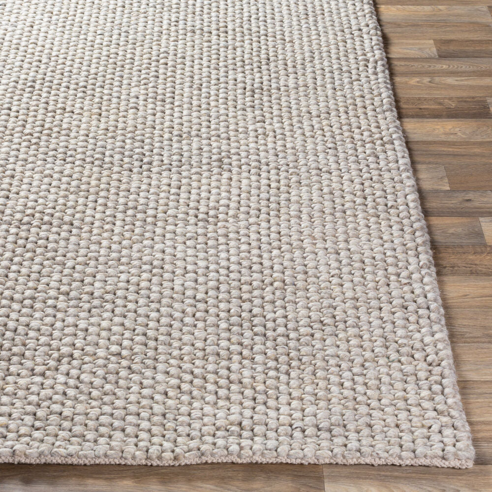 Lucerne Light Gray Handmade Rug - front