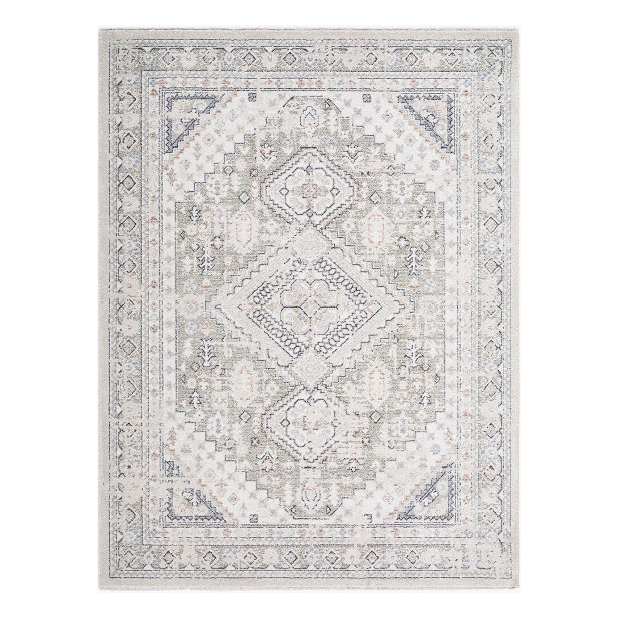 Lausanne Black/Olive Machine Woven Rug LNN-2301 - 5'3" x 7'