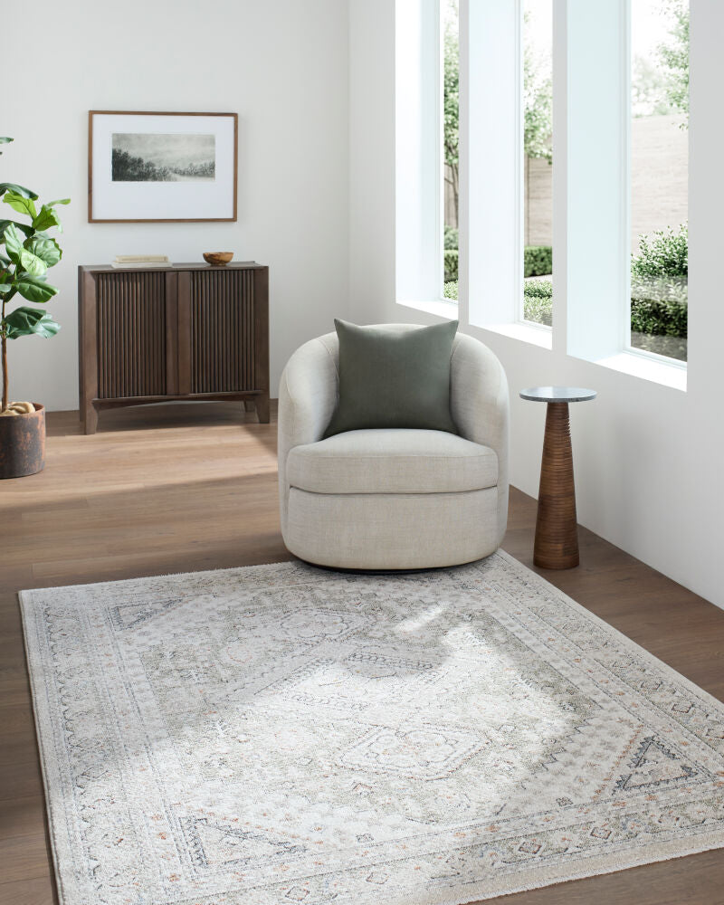 Lausanne Black/Olive Machine Woven Rug LNN-2301 - roomscene