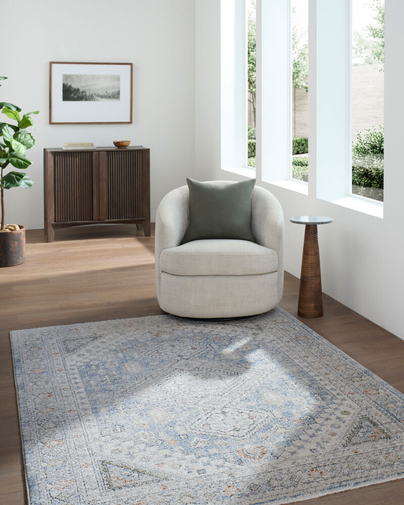 Lausanne Black/Olive Machine Woven Rug LNN-2302 - roomscene