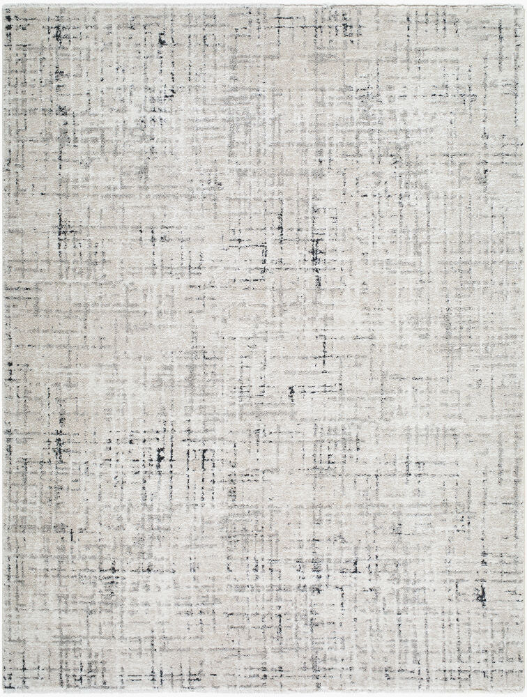 Lausanne Black/Light Brown Machine Woven Rug LNN-2303 - 5'3" x 7'