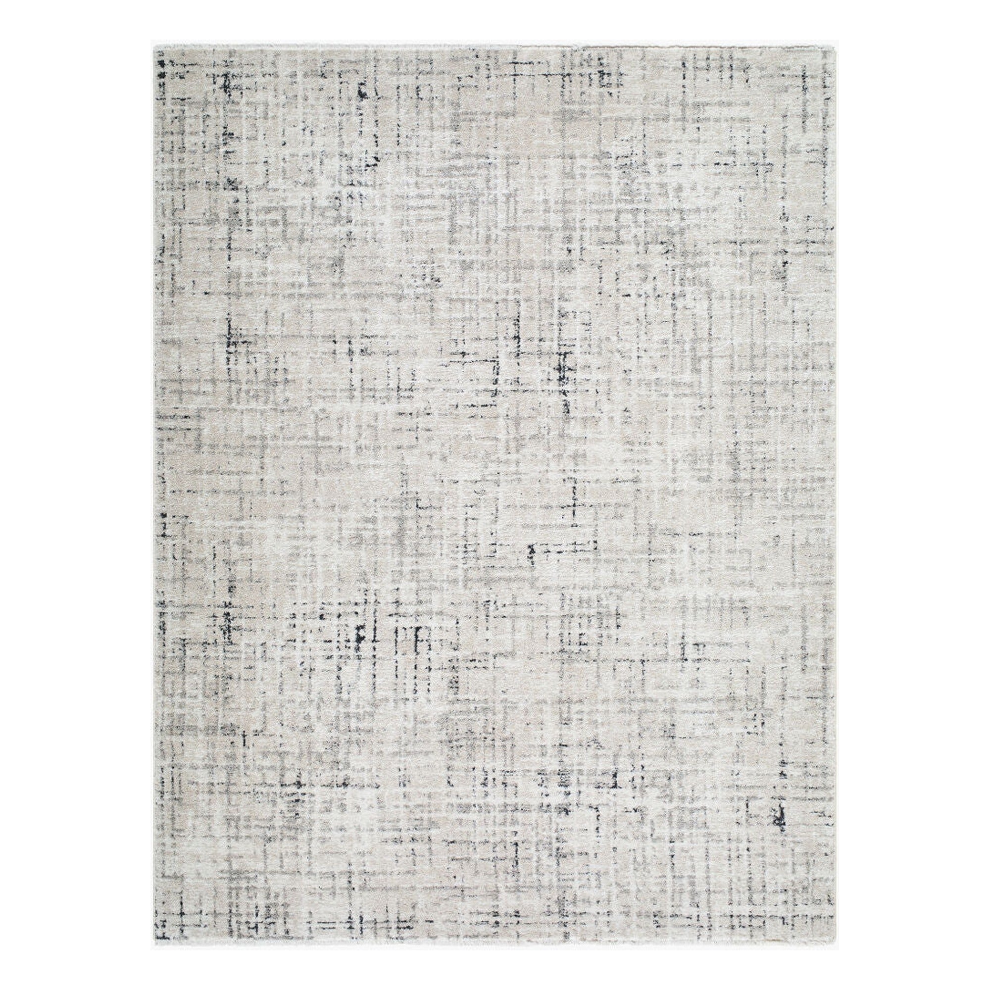 Lausanne Black/Light Brown Machine Woven Rug LNN-2303 - 5'3" x 7'