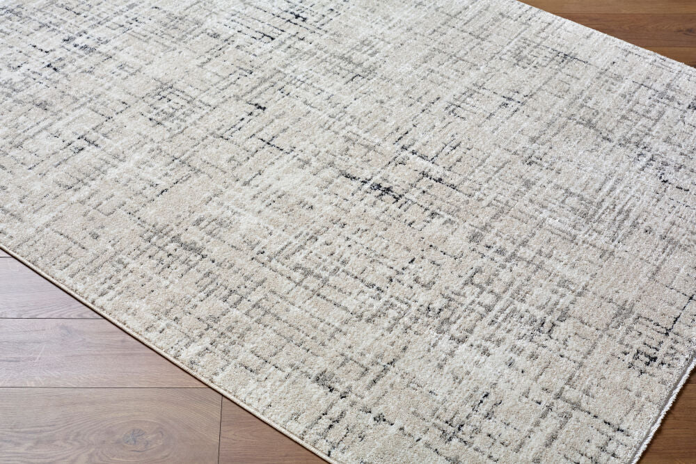 Lausanne Black/Light Brown Machine Woven Rug LNN-2303 - corner