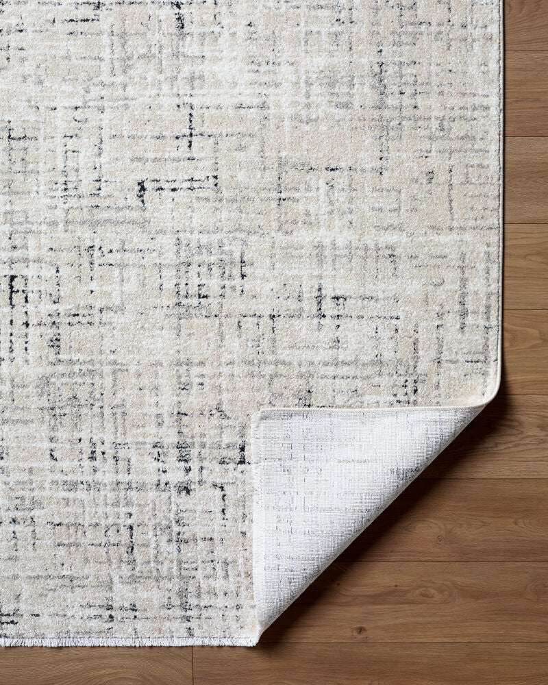 Lausanne Black/Light Brown Machine Woven Rug LNN-2303 - fold