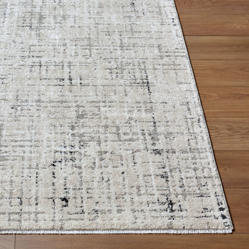 Lausanne Black/Light Brown Machine Woven Rug LNN-2303 - front