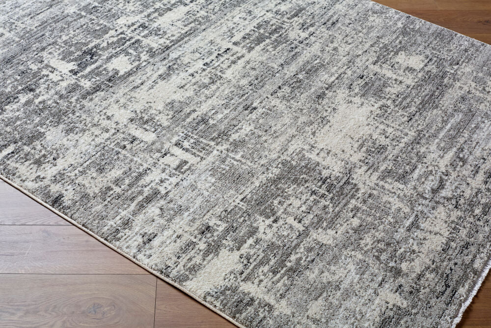 Lausanne Black/Light Brown Machine Woven Rug LNN-2305 - corner