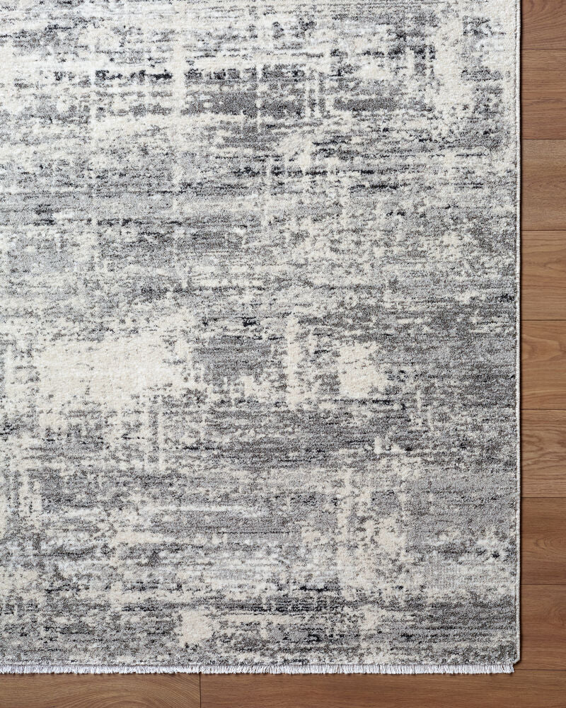 Lausanne Black/Light Brown Machine Woven Rug LNN-2305 - overhead