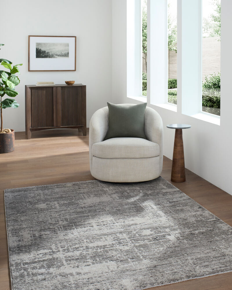 Lausanne Black/Light Brown Machine Woven Rug LNN-2305 - roomscene