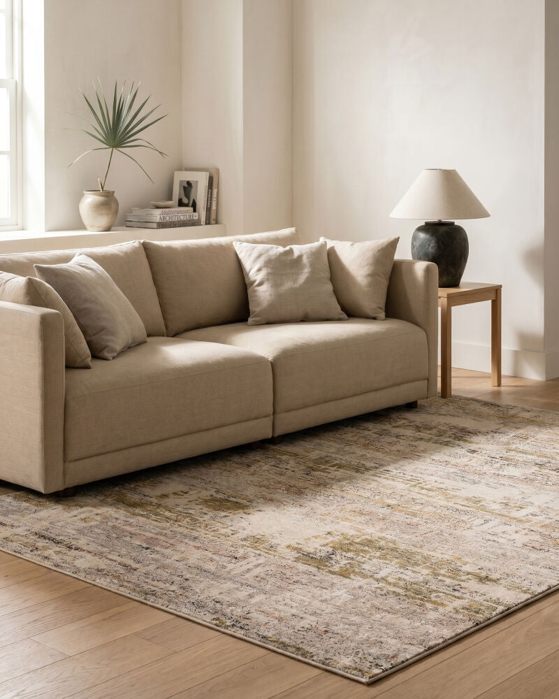 Lausanne Black/Olive Machine Woven Rug LNN-2306 - styleshot