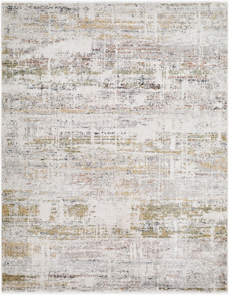 Lausanne Black/Olive Machine Woven Rug LNN-2306 - 5'3" x 7'