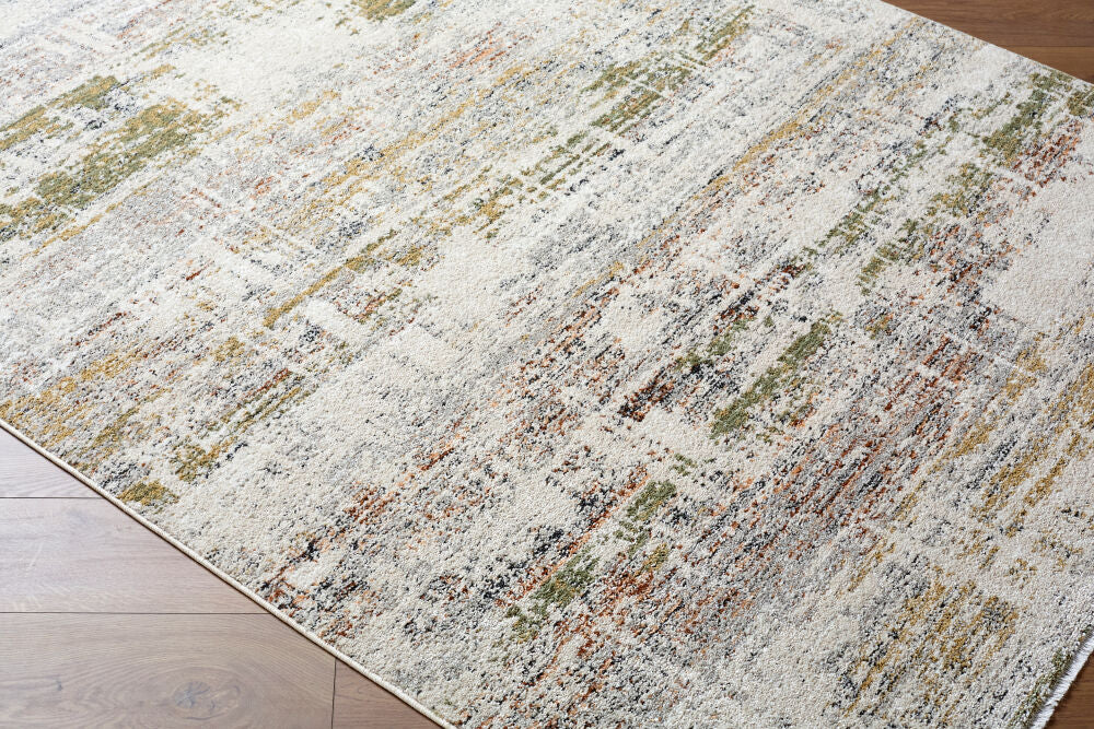 Lausanne Black/Olive Machine Woven Rug LNN-2306 - corner