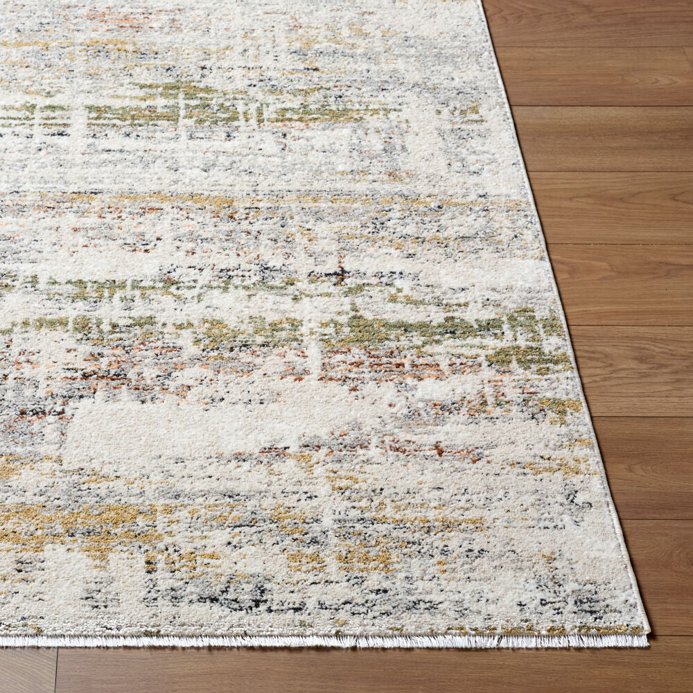 Lausanne Black/Olive Machine Woven Rug LNN-2306 - front