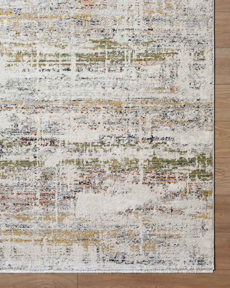 Lausanne Black/Olive Machine Woven Rug LNN-2306 - overhead