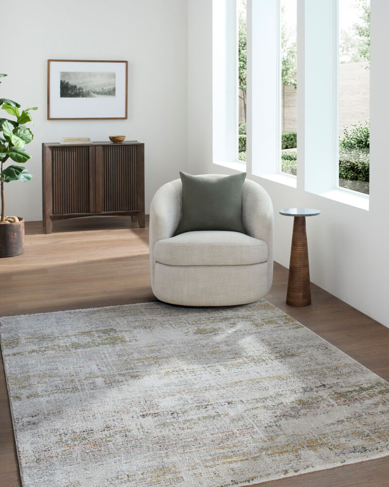 Lausanne Black/Olive Machine Woven Rug LNN-2306 - roomscene