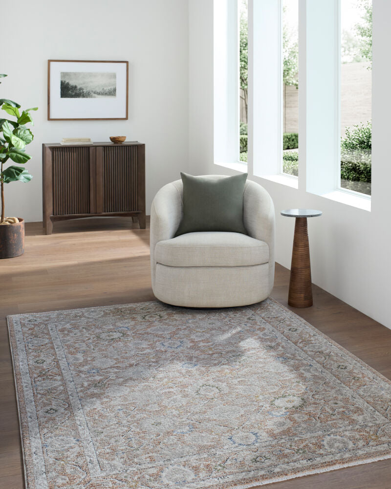 Lausanne Black/Olive Machine Woven Rug LNN-2308 - roomscene