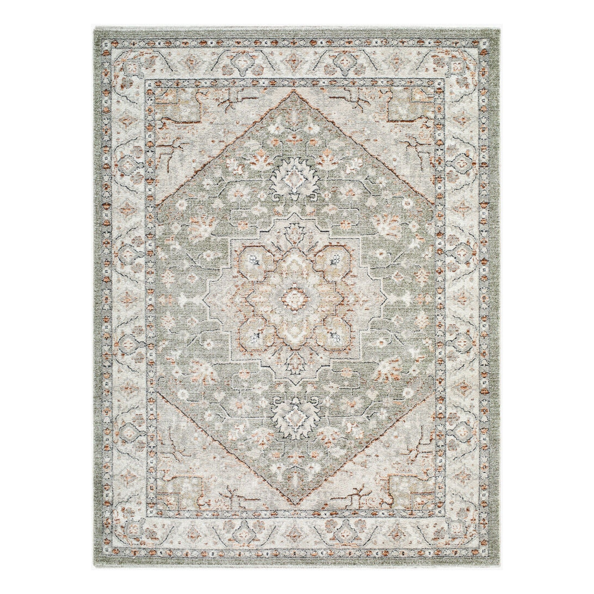 Lausanne Black/Olive Machine Woven Rug LNN-2309 - 5'3" x 7'