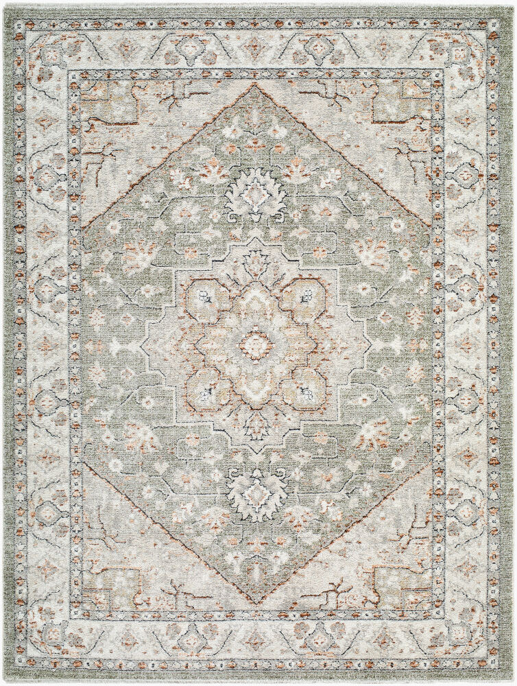 Lausanne Black/Olive Machine Woven Rug LNN-2309 - 5'3" x 7'