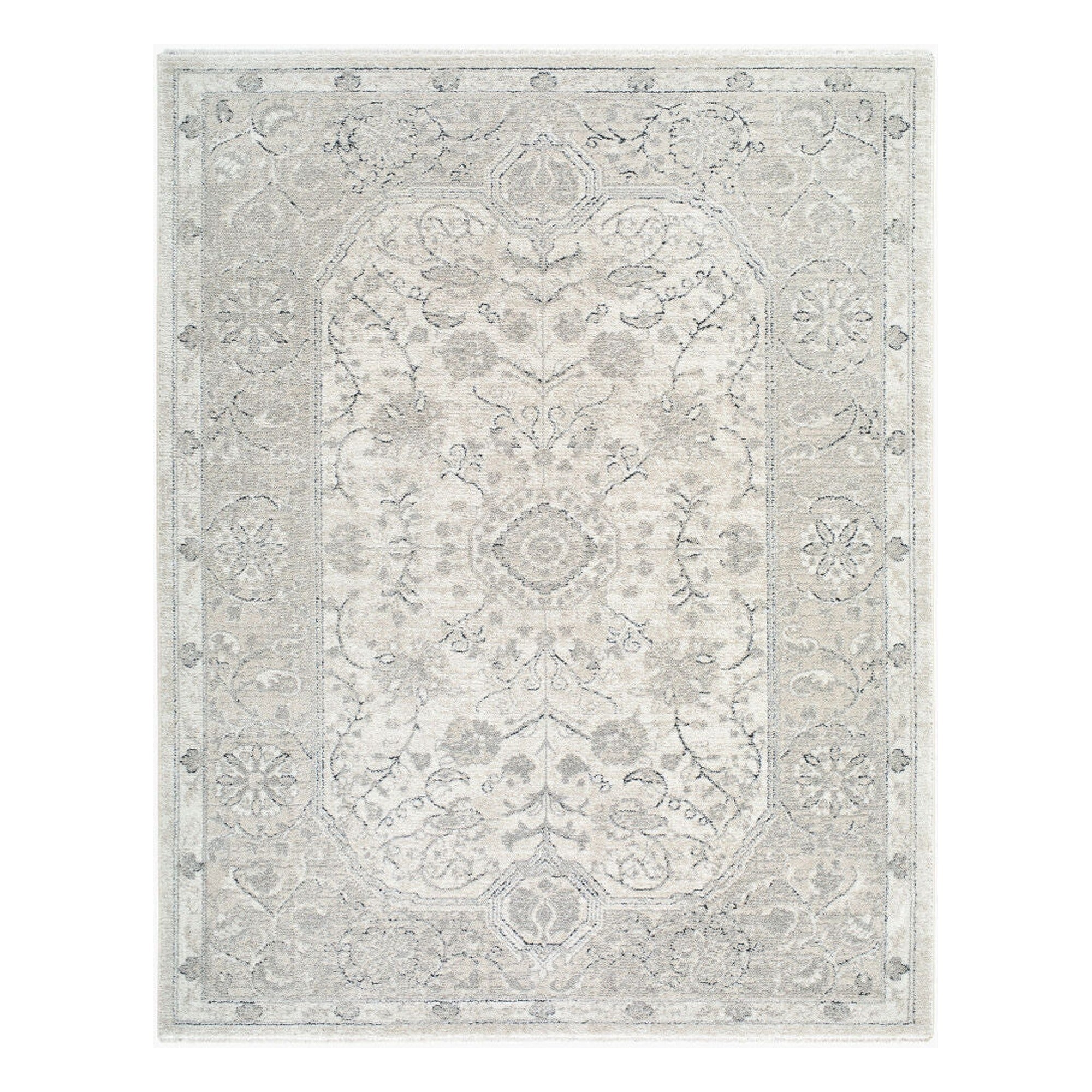 Lausanne Black/Light Brown Machine Woven Rug LNN-2312 - 5'3" x 7'