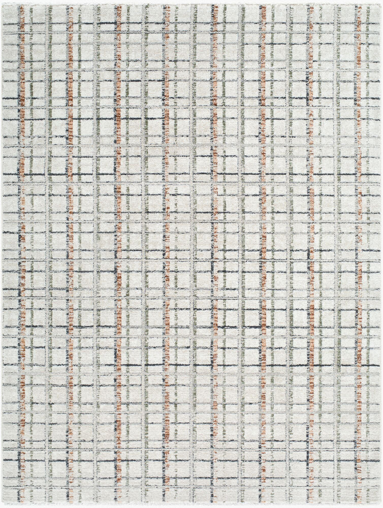 Lausanne Black/Olive Machine Woven Rug LNN-2314 - 5'3" x 7'