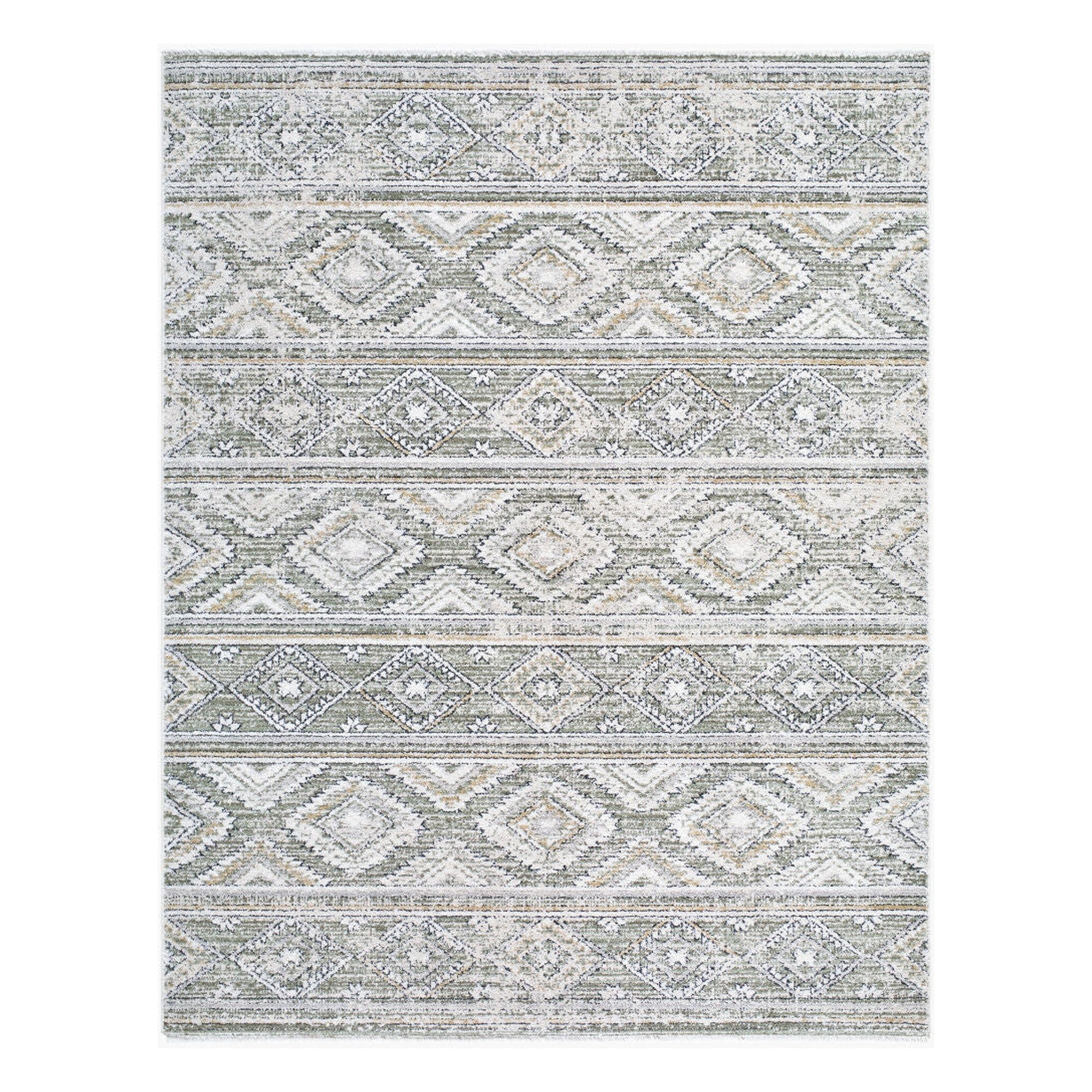 Lausanne Black/Olive Machine Woven Rug LNN-2315 - 5'3" x 7'