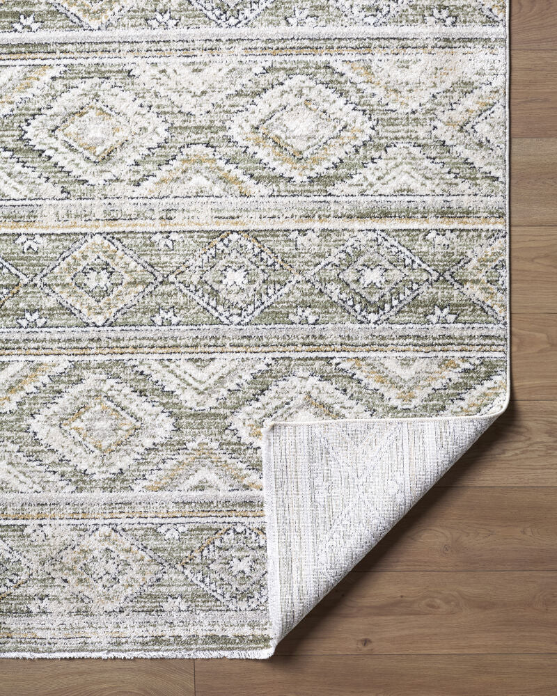 Lausanne Black/Olive Machine Woven Rug LNN-2315 - fold