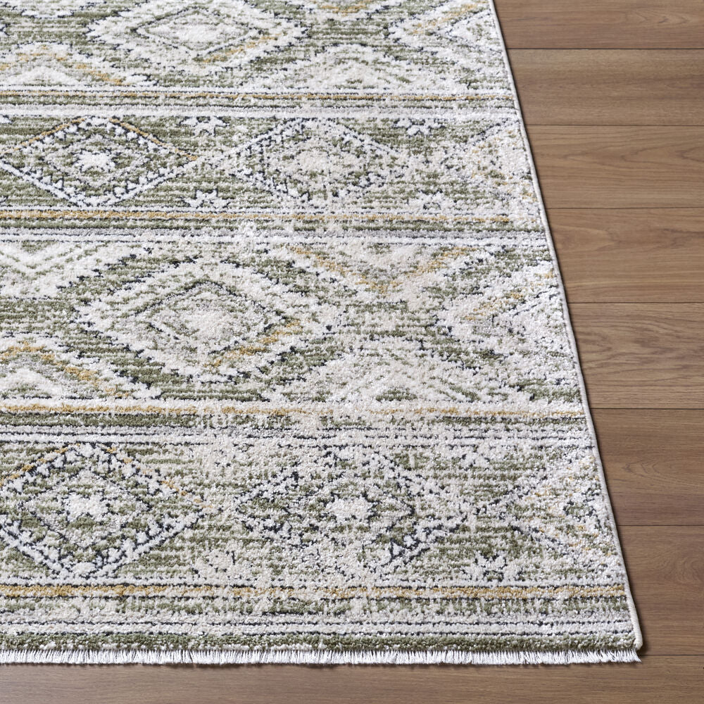 Lausanne Black/Olive Machine Woven Rug LNN-2315 - front